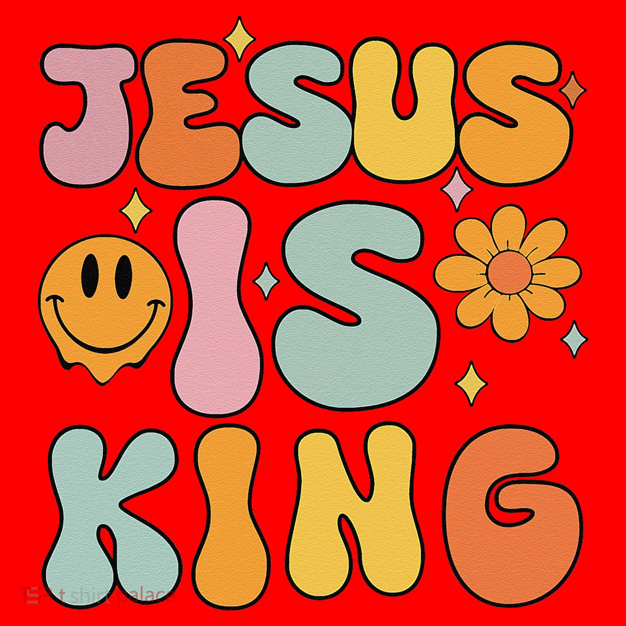 Jesus Is King Christian Religious Santa Hat