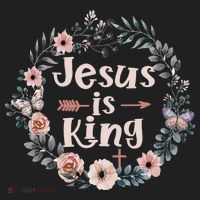 Jesus Is King Religious Floral Christian Hat thumb 2