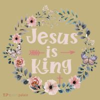Jesus Is King Religious Floral Christian Mousepad thumb 1