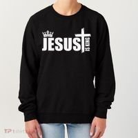 Jesus Is King Simple Crown Logo Women's Sweatshirt thumb 0