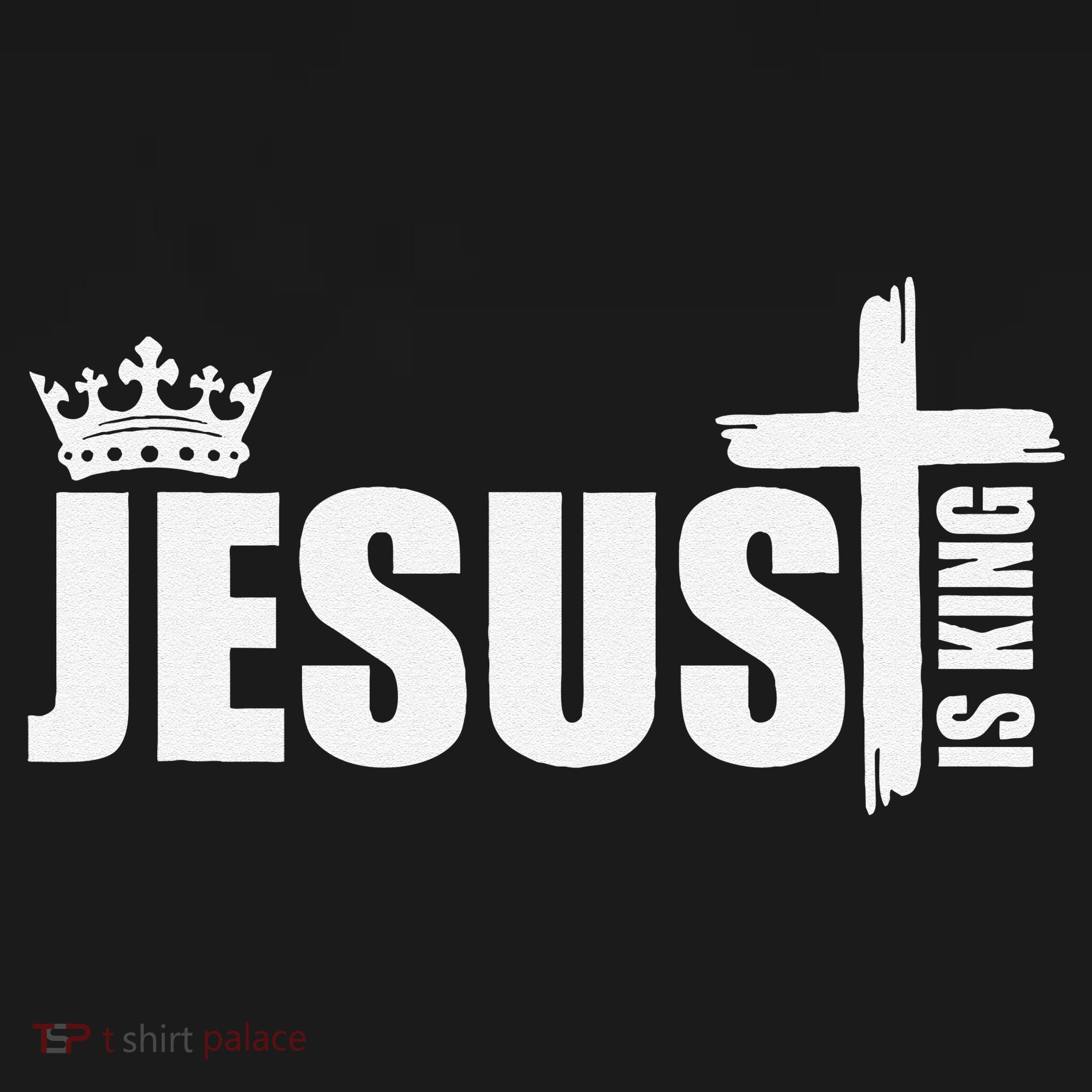 Jesus Is King Simple Crown Logo USA-Made Doggie Bandana