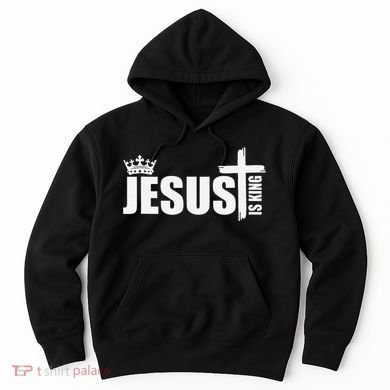 Jesus Is King Simple Crown Logo Hoodie