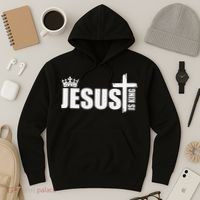 Jesus Is King Simple Crown Logo Hoodie thumb 3