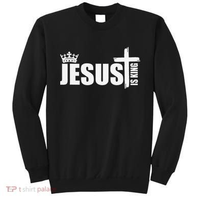 Jesus Is King Simple Crown Logo Sweatshirt