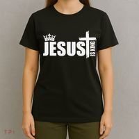 Jesus Is King Simple Crown Logo T-Shirt thumb 4