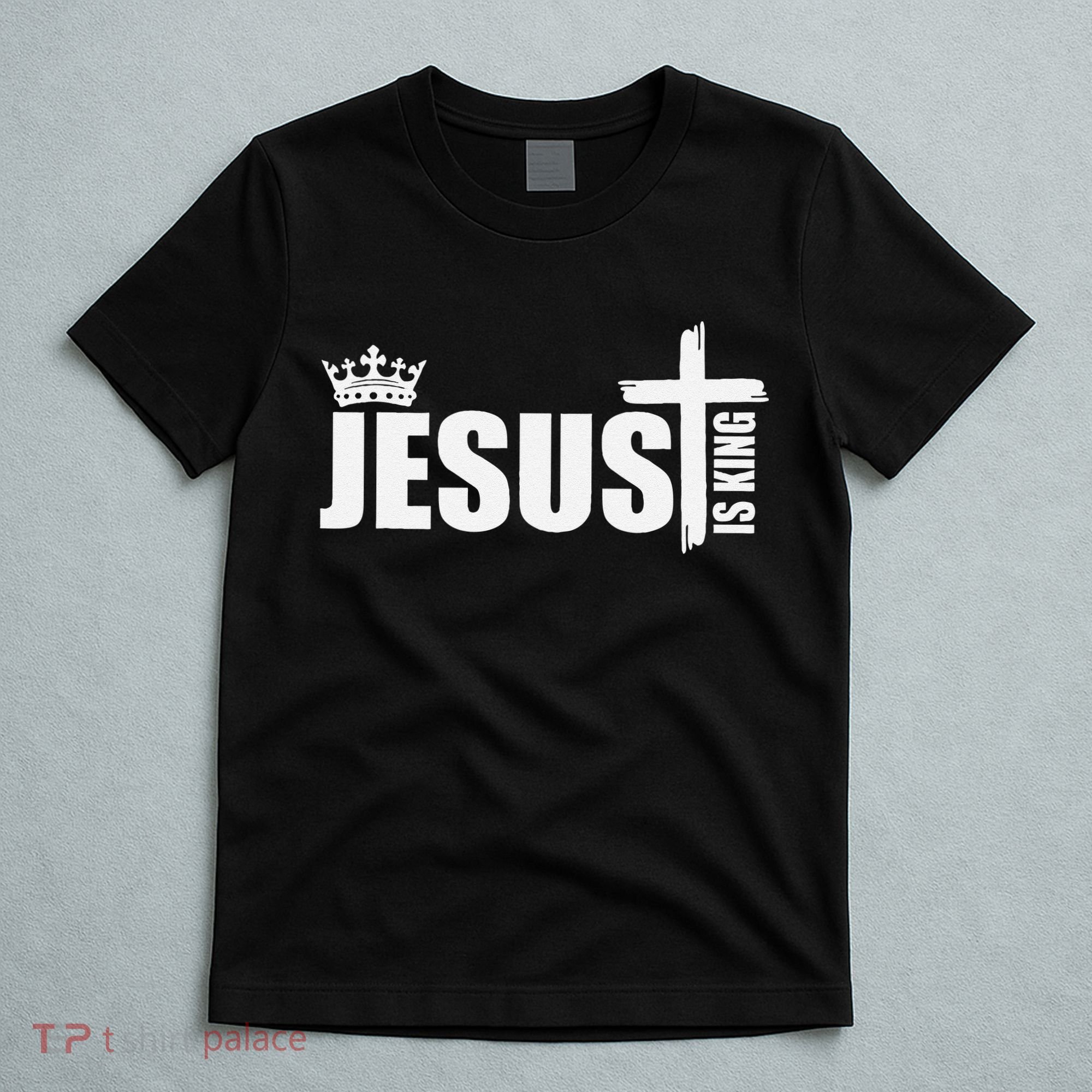 Jesus Is King Simple Crown Logo T-Shirt