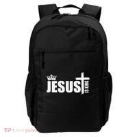 Jesus Is King Simple Crown Logo Backpack thumb 0