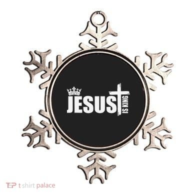 Jesus Is King Simple Crown Logo Ornament