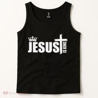 Jesus Is King Simple Crown Logo Tank Top thumb 2