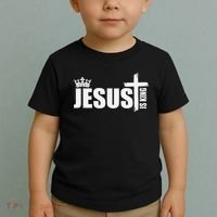 Jesus Is King Simple Crown Logo Toddler T-Shirt thumb 2