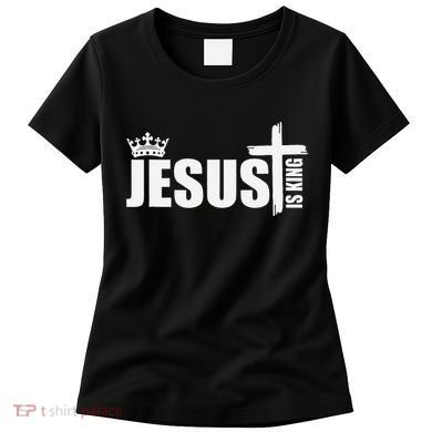 Jesus Is King Simple Crown Logo Women's T-Shirt