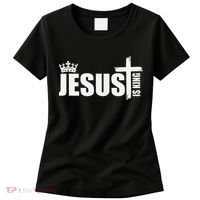 Jesus Is King Simple Crown Logo Women's T-Shirt thumb 0