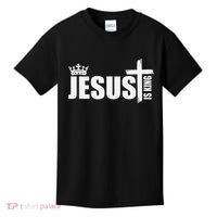 Jesus Is King Simple Crown Logo Kids T-Shirt thumb 0