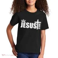 Jesus Is King Simple Crown Logo Kids T-Shirt thumb 2