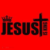 Jesus Is King Simple Crown Logo Santa Hat thumb 1