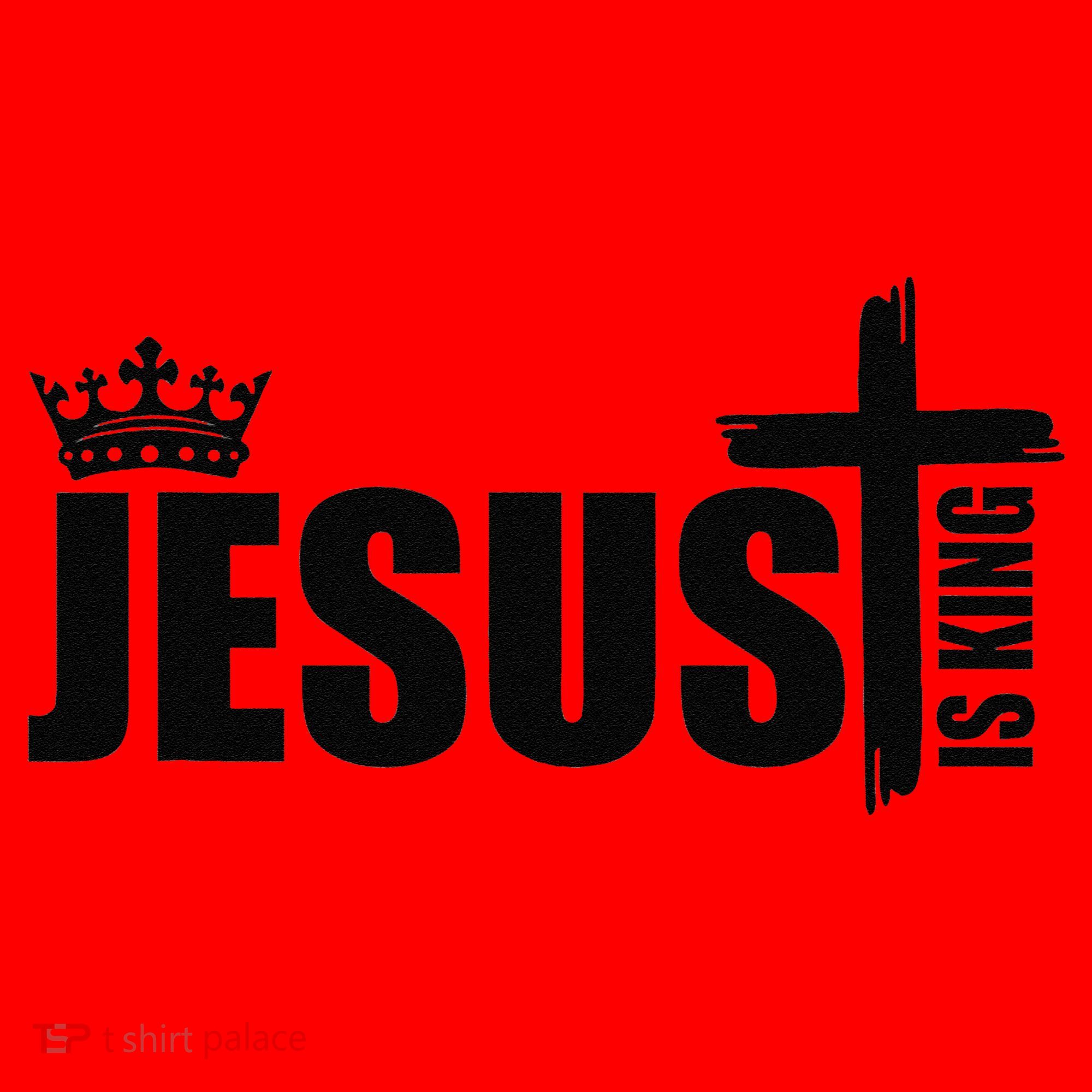 Jesus Is King Simple Crown Logo Santa Hat