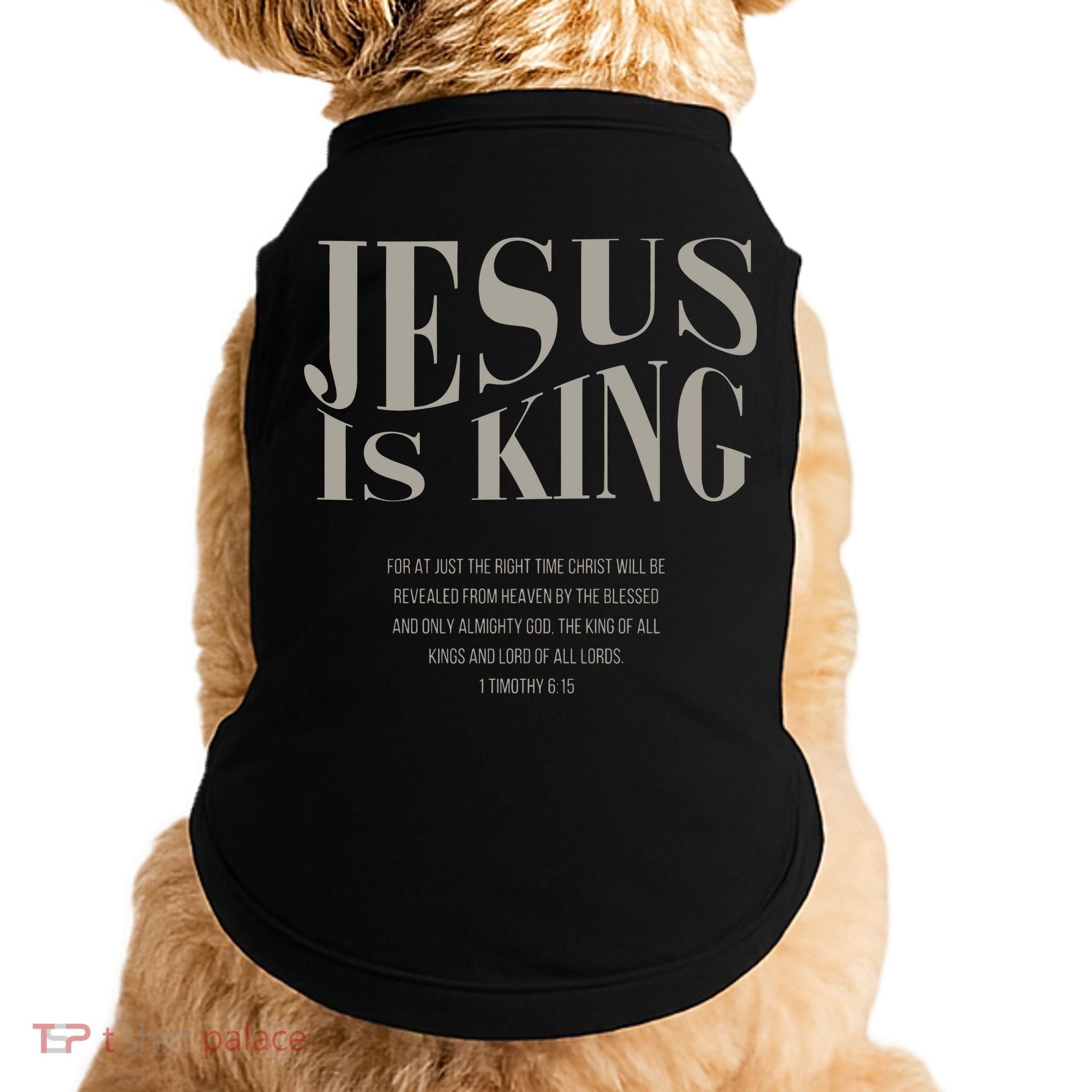 Jesus Is King Christian Doggie Tank