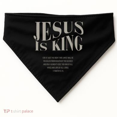 Jesus Is King Christian USA-Made Doggie Bandana