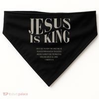Jesus Is King Christian USA-Made Doggie Bandana thumb 0