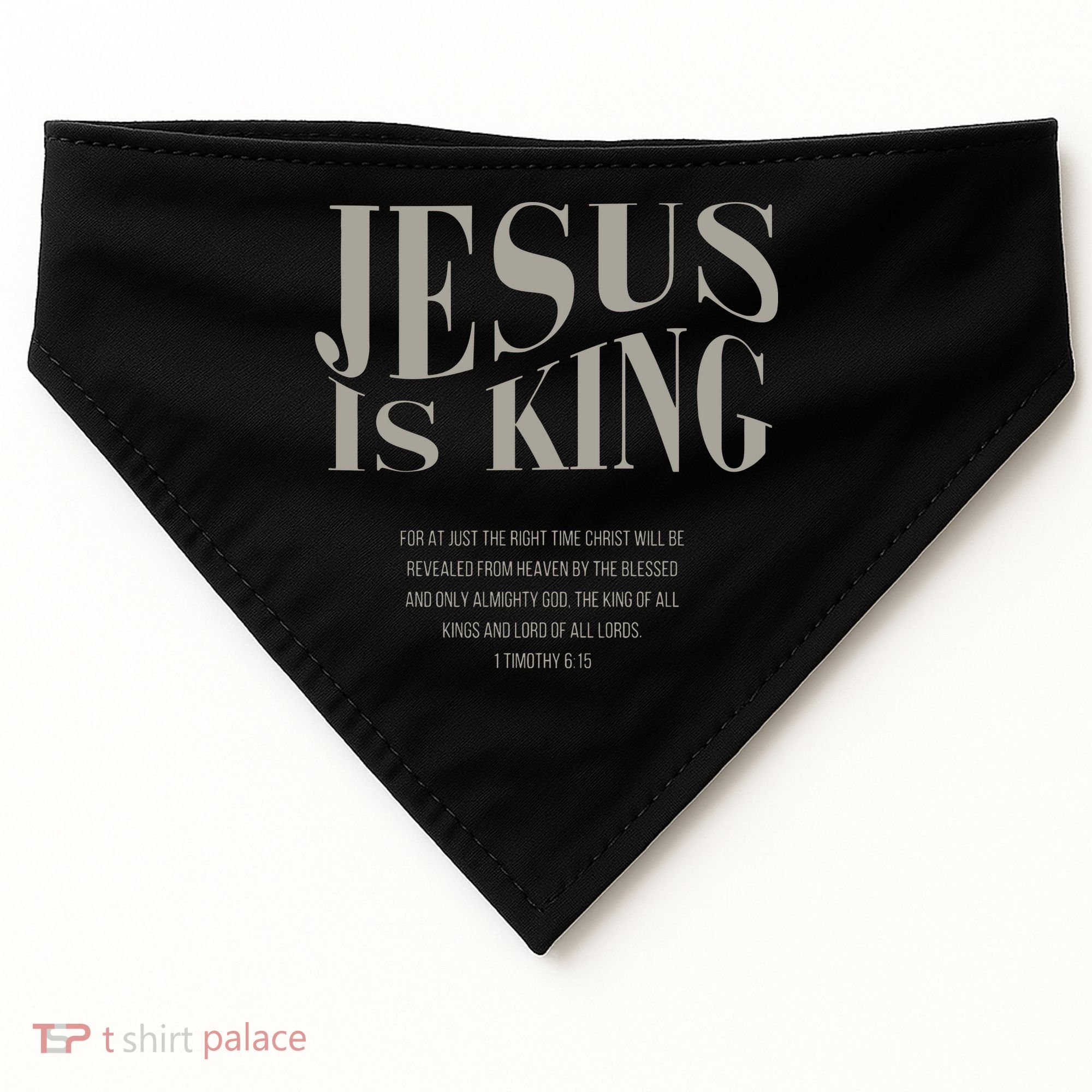 Jesus Is King Christian USA-Made Doggie Bandana
