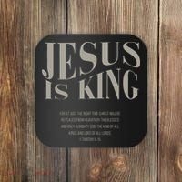 Jesus Is King Christian Coaster thumb 0