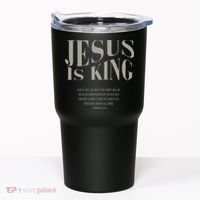 Jesus Is King Christian Tumbler thumb 0