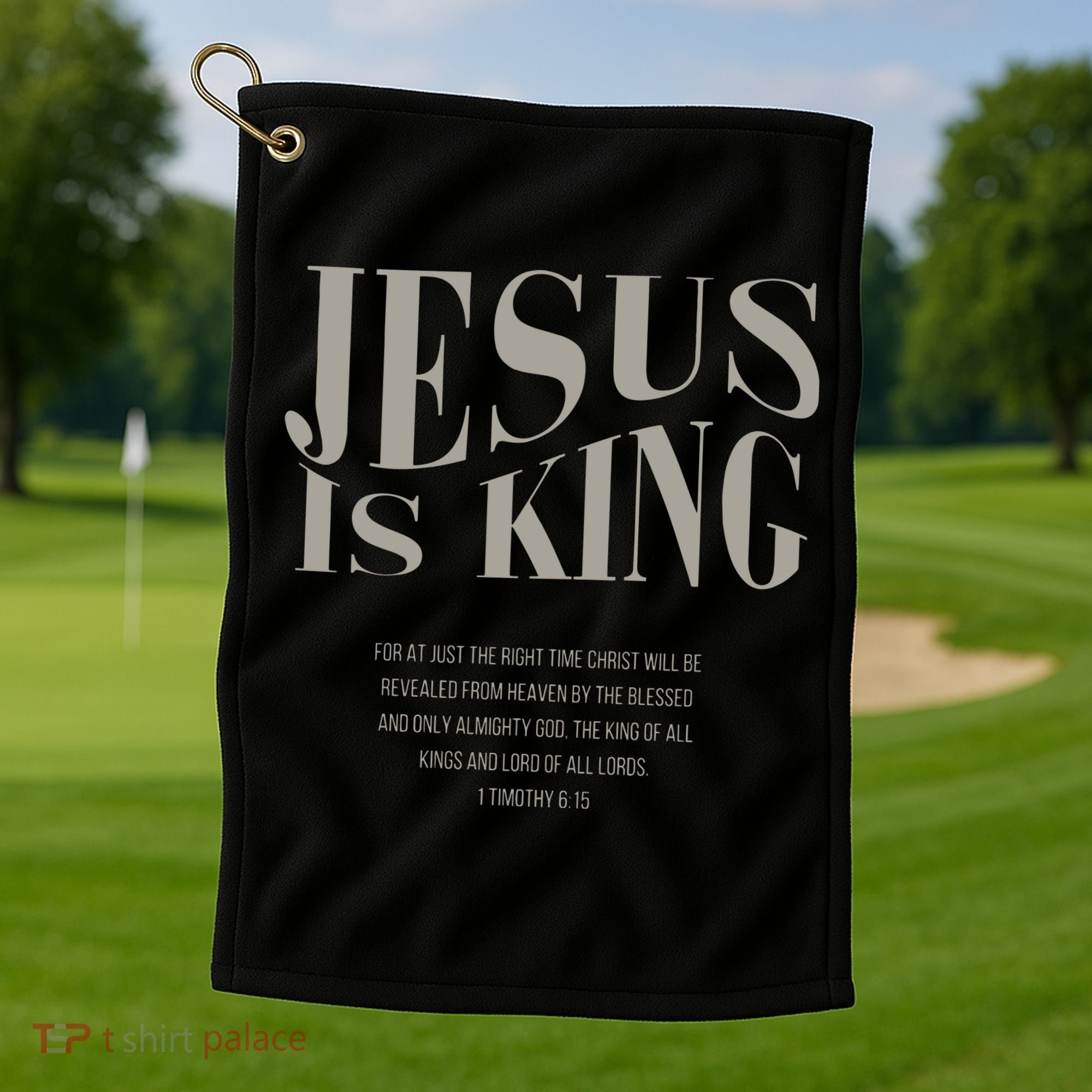 Jesus Is King Christian Golf Towel