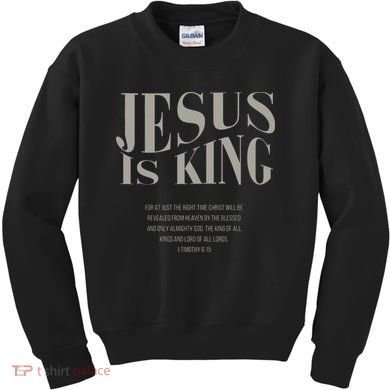 Jesus Is King Christian Kids Sweatshirt