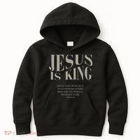 Jesus Is King Christian Kids Hoodie thumb 0