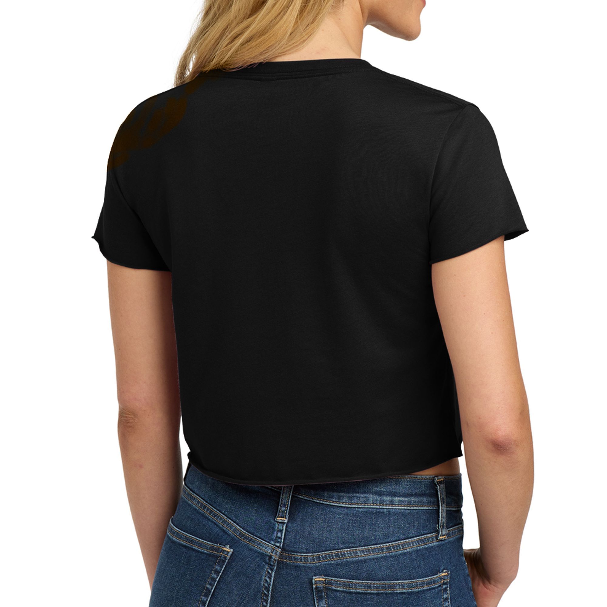 Jesus is King Stained Glass Art Portrait Silhouette Rev 1 8 Women's Crop Top Tee