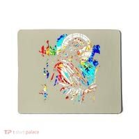 Jesus is King Stained Glass Art Portrait Silhouette Rev 1 8 Mousepad thumb 0