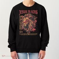 Jesus Is King Christian Lion Bible Scripture Faith Quote Women's Sweatshirt thumb 0
