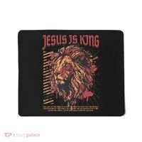 Jesus Is King Christian Lion Bible Scripture Faith Quote Mousepad thumb 0