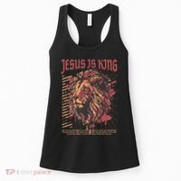 Jesus Is King Christian Lion Bible Scripture Faith Quote Women's Tank Top thumb 0