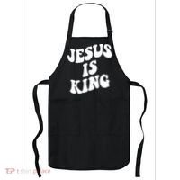 Jesus Is King Groovy Retro Christianity Apron thumb 0