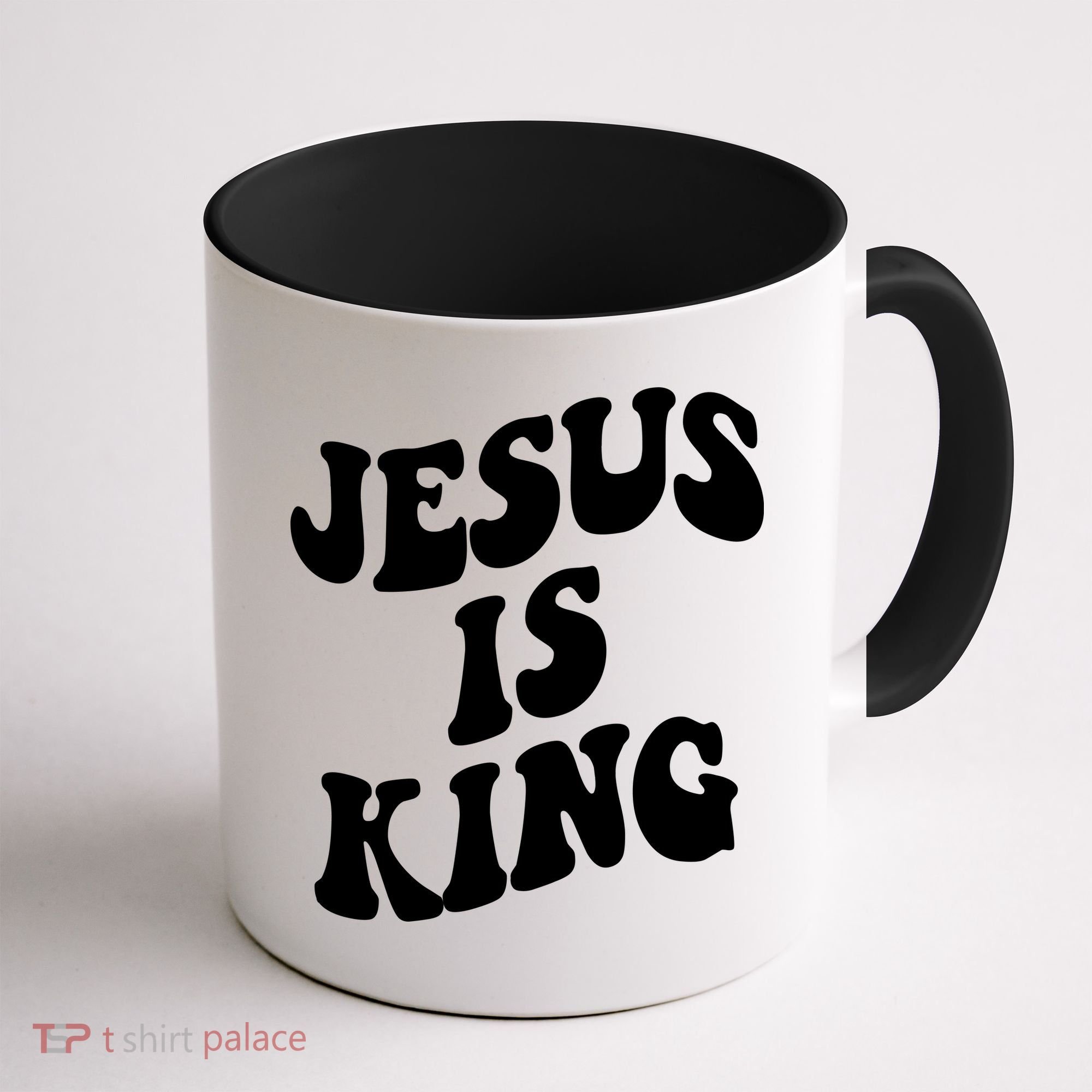 Jesus Is King Groovy Retro Christianity Coffee Mug