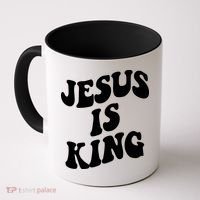 Jesus Is King Groovy Retro Christianity Coffee Mug thumb 0