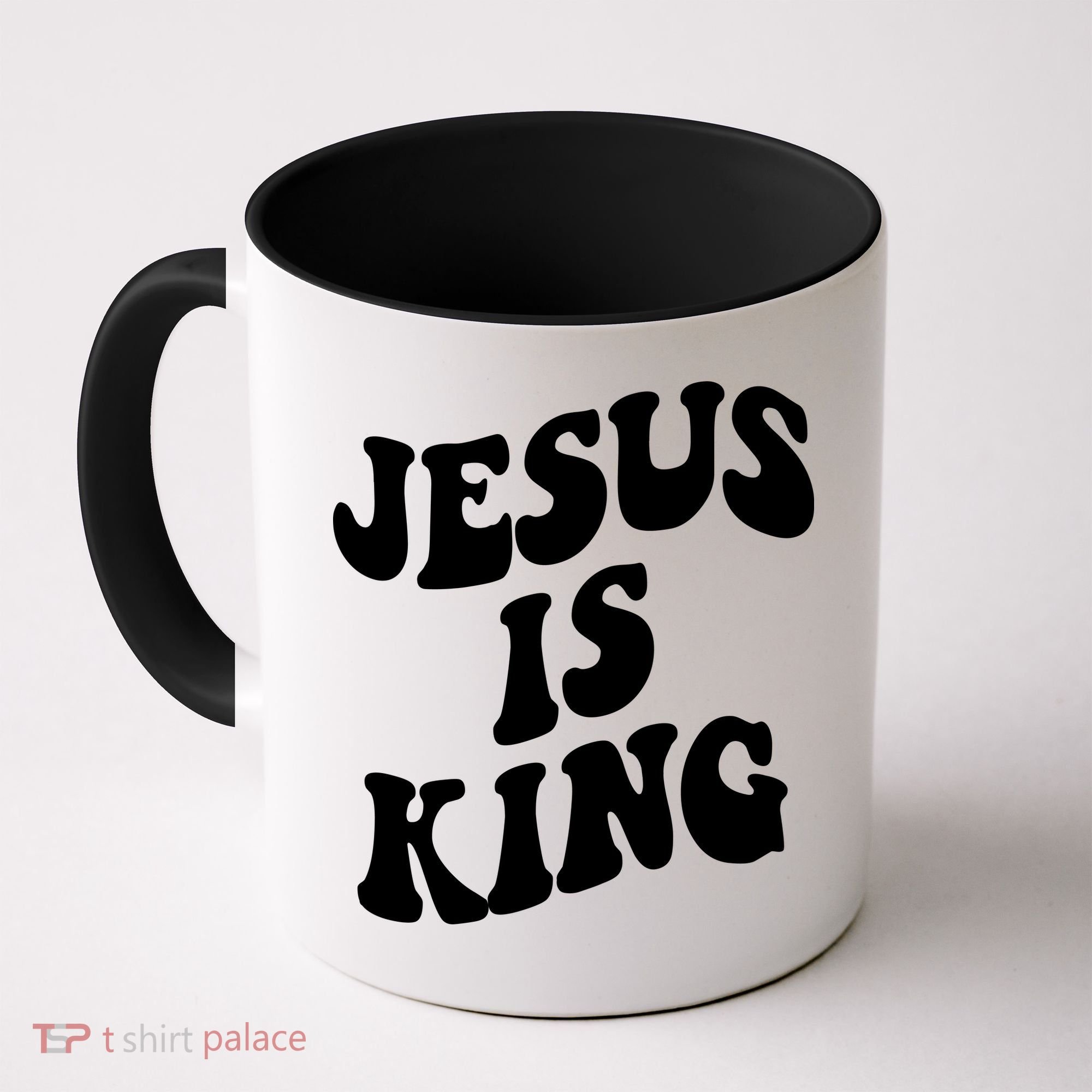 Jesus Is King Groovy Retro Christianity Coffee Mug