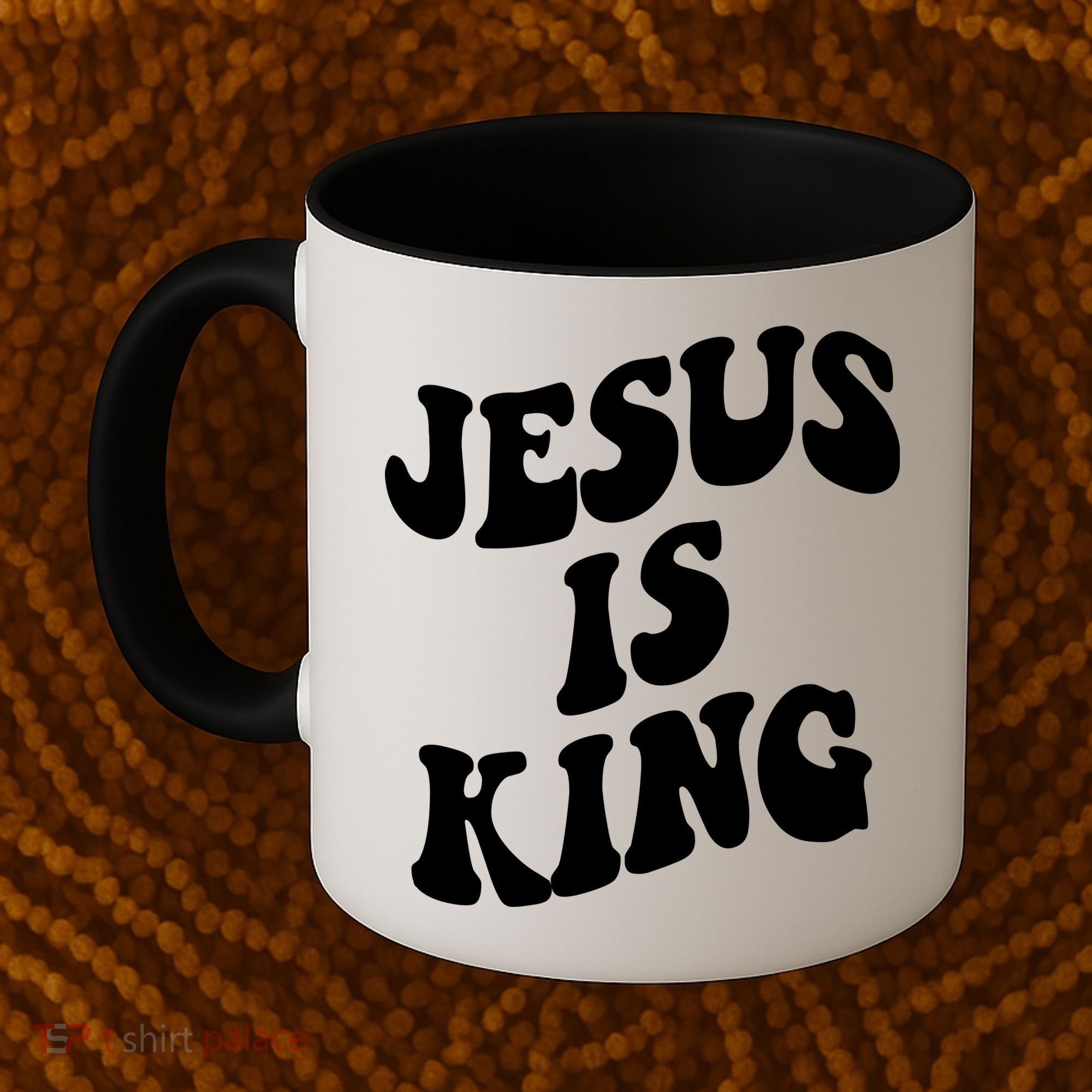 Jesus Is King Groovy Retro Christianity Coffee Mug