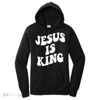 Jesus Is King Groovy Retro Christianity Women's Hoodie thumb 0