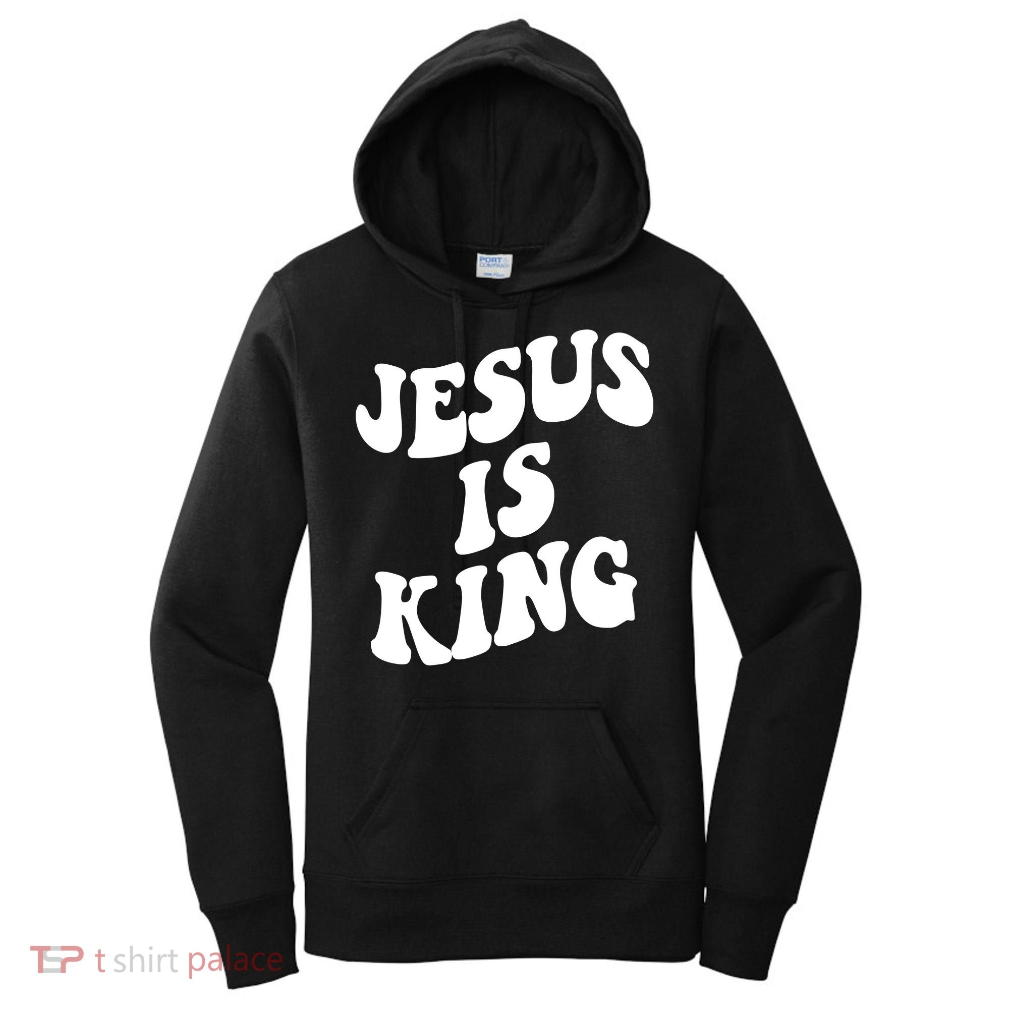 Jesus Is King Groovy Retro Christianity Women's Hoodie