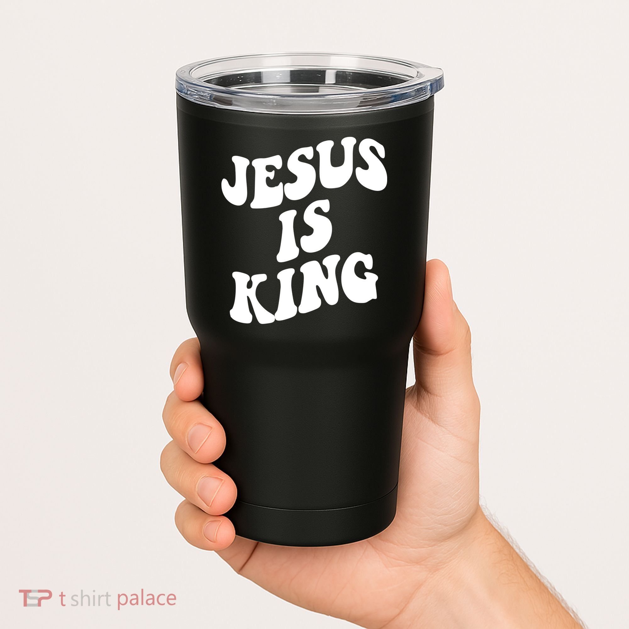 Jesus Is King Groovy Retro Christianity Tumbler