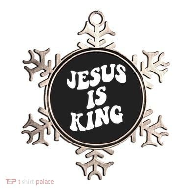 Jesus Is King Groovy Retro Christianity Ornament