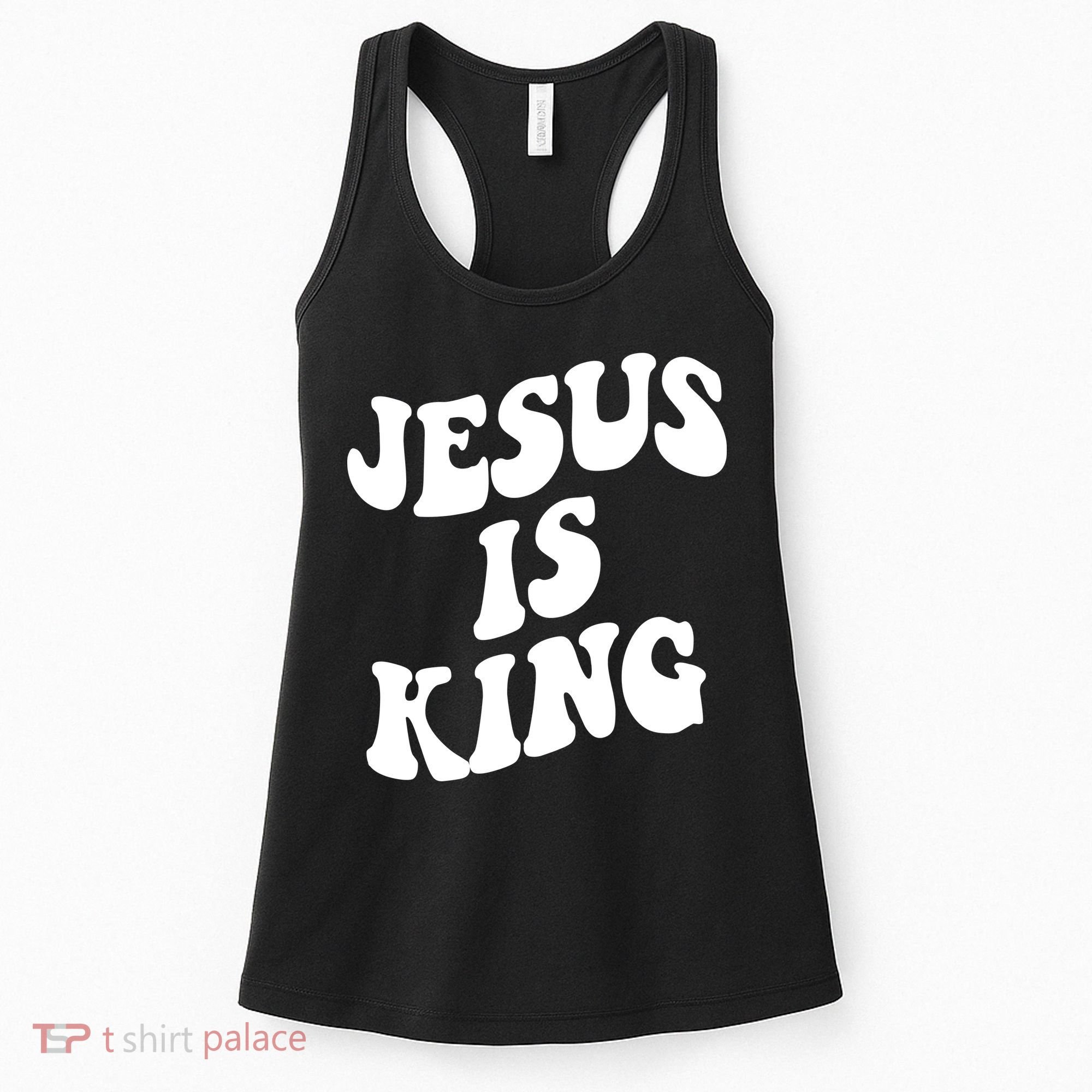 Jesus Is King Groovy Retro Christianity Women's Tank Top