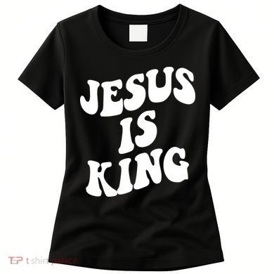 Jesus Is King Groovy Retro Christianity Women's T-Shirt