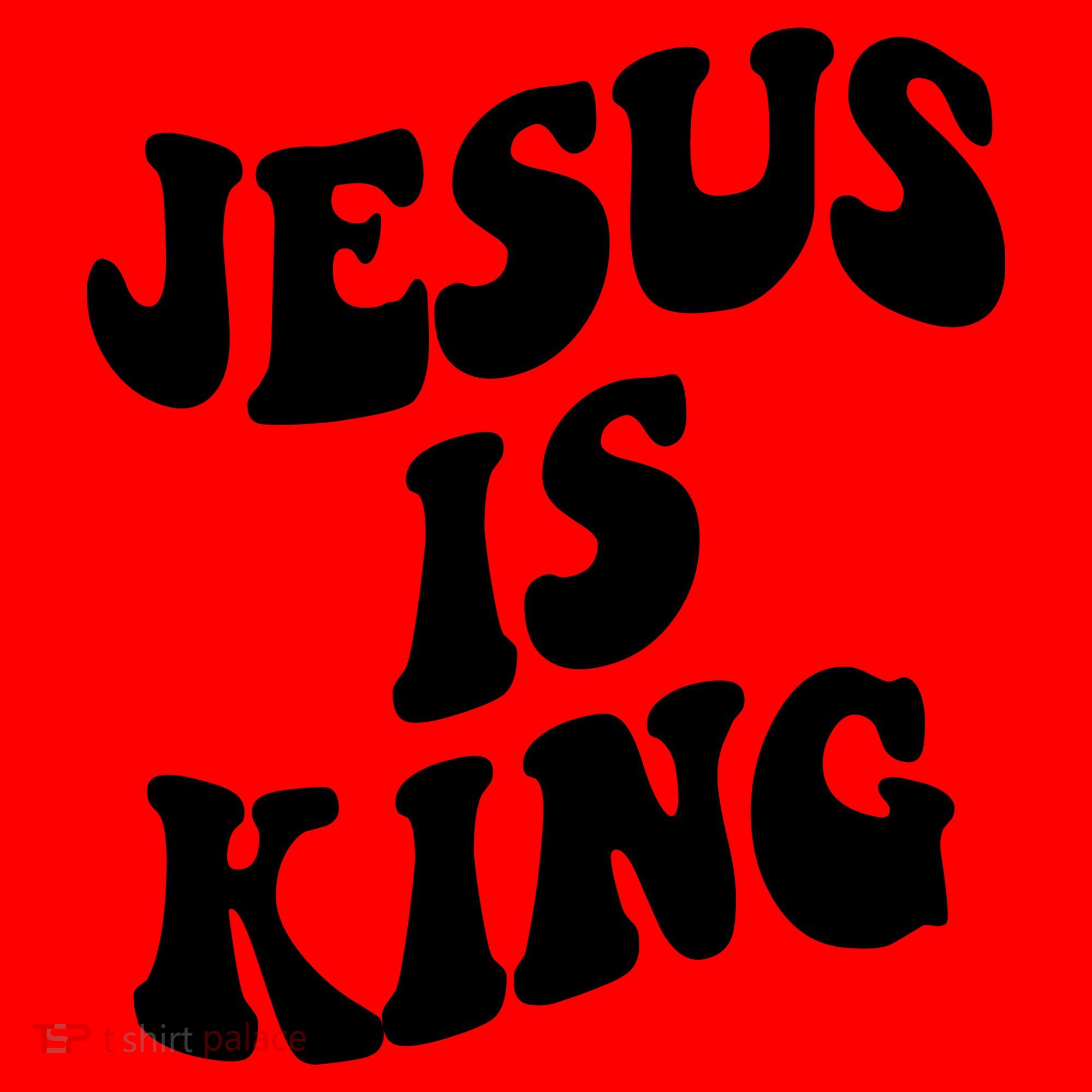 Jesus Is King Groovy Retro Christianity Santa Hat