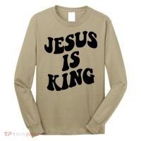 Jesus Is King Groovy Retro Christianity Long Sleeve Shirt thumb 0
