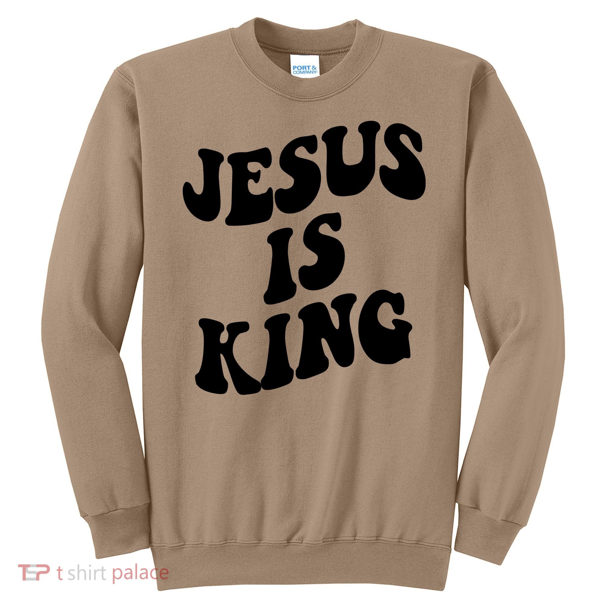 Jesus Is King Groovy Retro Christianity Sweatshirt