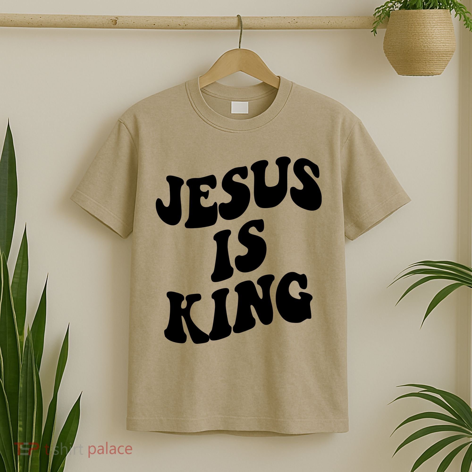Jesus Is King Groovy Retro Christianity T-Shirt