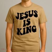 Jesus Is King Groovy Retro Christianity T-Shirt thumb 3